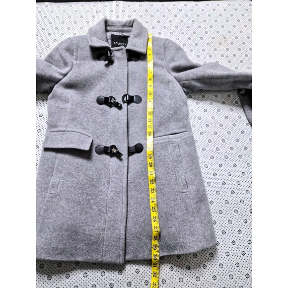 TALBOTS Petites Women's Grey Wool‎ Blend Toggle Coat Size 6P - Picture 5 of 8